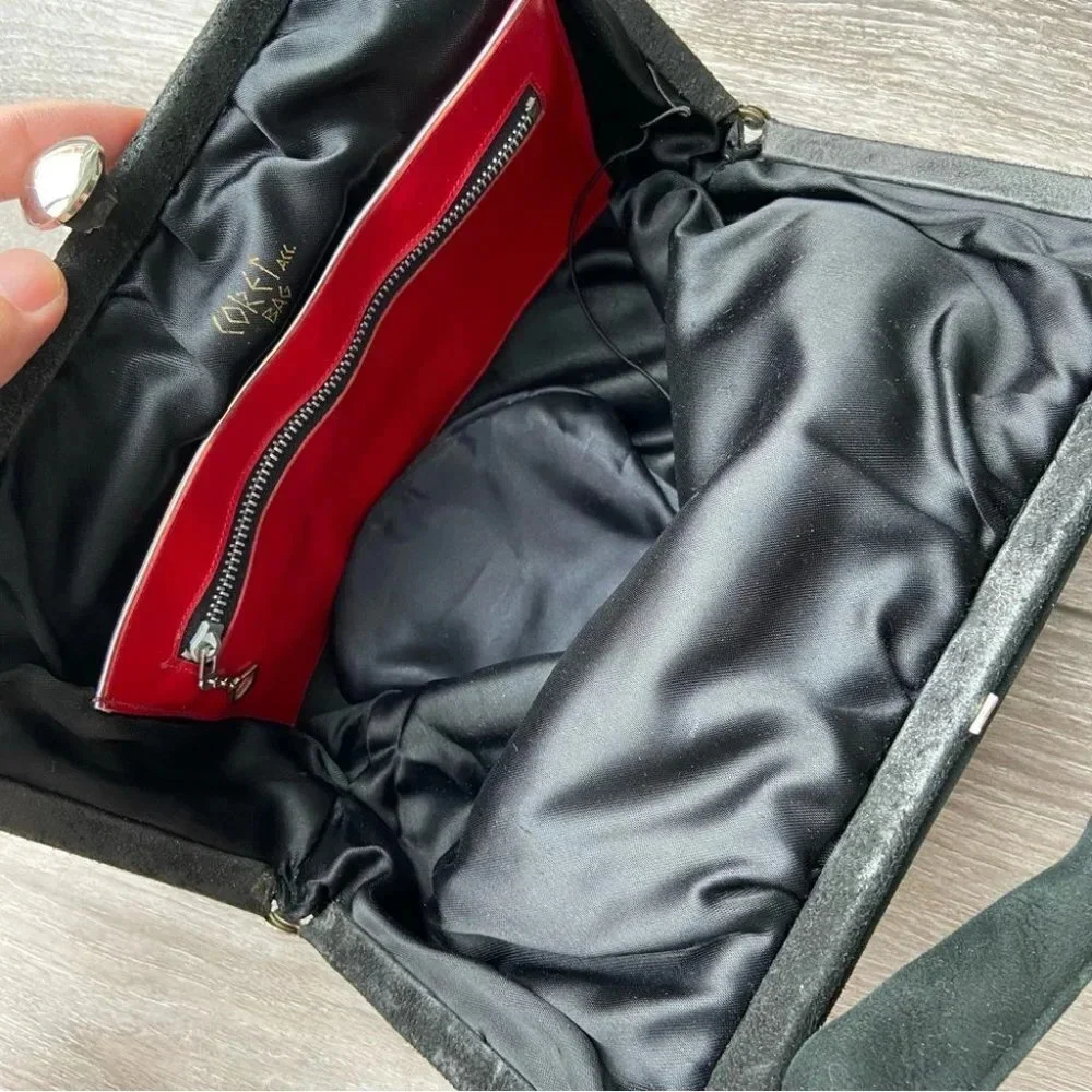 Vintage Coret Suede Leather Purse Made in Canada